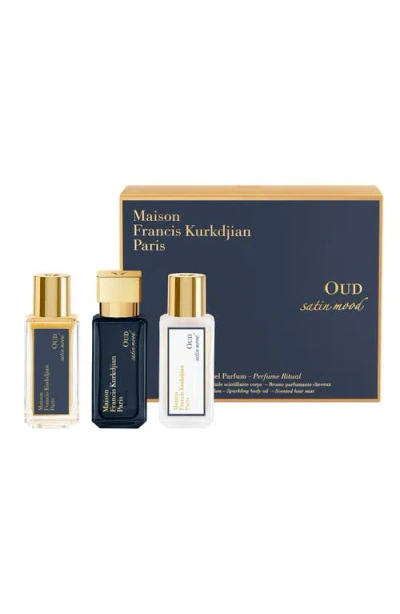 Maison Francis Kurkdjian 3-pc. Oud Satin Mood Eau De Parfum Ritual Gift Set In Transparent