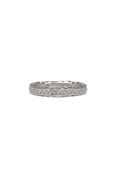 Classicharms Sophie Molten Eternity Stackable Ring In Silver