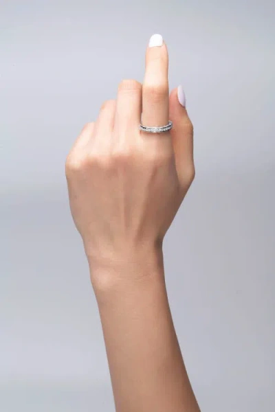 Classicharms Sophie Molten Eternity Stackable Ring In Silver