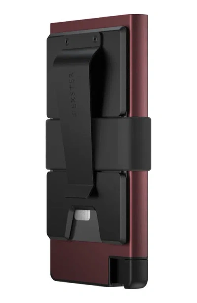 Ekster Pro Button Release Recycled Metal Card Holder In Red