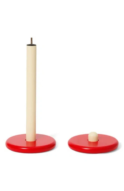 Areaware Spool Paper Towel Holder In Red