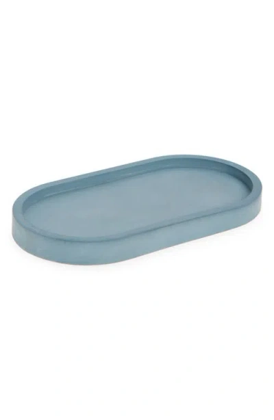 Tenn Prairie Oval Candle Tray In Blue