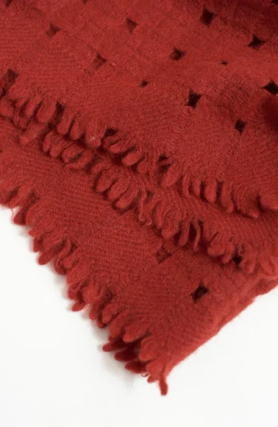 Lost Pattern Pixie Cashmere Scarf In Red