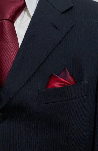 Lost Pattern La Rosa Silk Pocket Square In Red