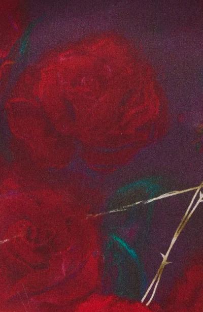 Lost Pattern La Rosa Silk Pocket Square In Red