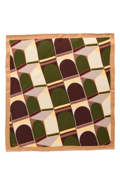 Lost Pattern Modular Silk Pocket Square In Multi
