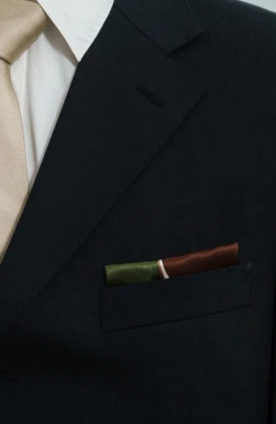 Lost Pattern Modular Silk Pocket Square In Multi