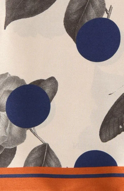 Lost Pattern Noir Floral Silk Pocket Square In Multi