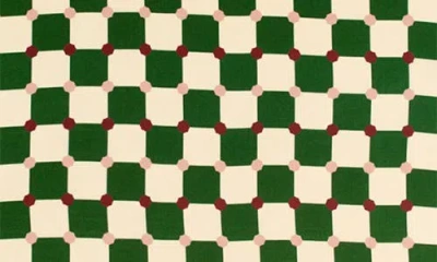 Lost Pattern Checkerboard Silk Pocket Square In Green