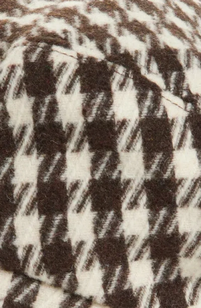 Lost Pattern Houndstooth Beret In Brown
