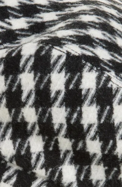 Lost Pattern Houndstooth Beret In Black