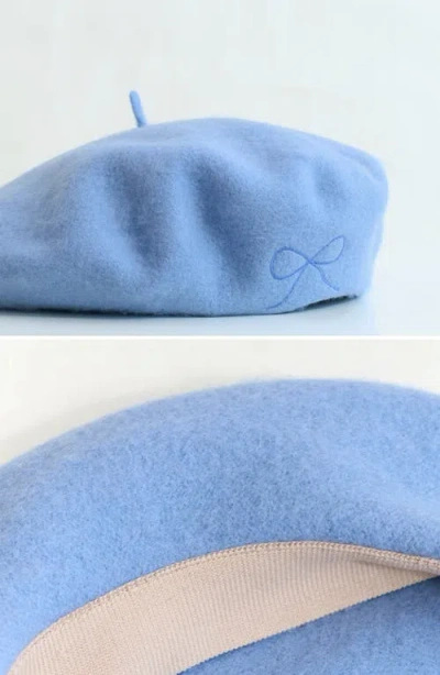 Lost Pattern Bon Chic Wool Blend Beret In Blue