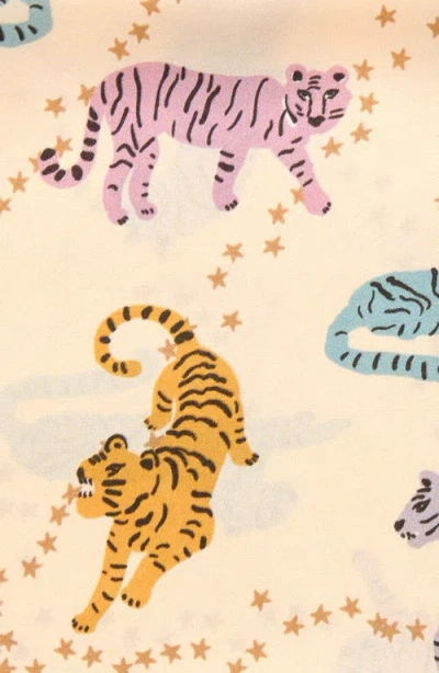 Lost Pattern Neon Tigers Silk Pocket Square In Multi