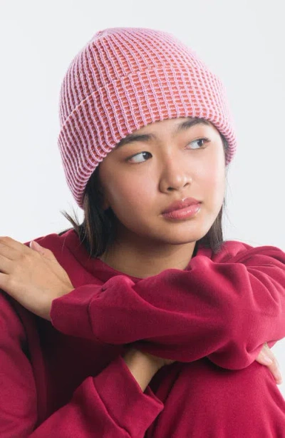 Verloop Simple Grid Beanie In Pink