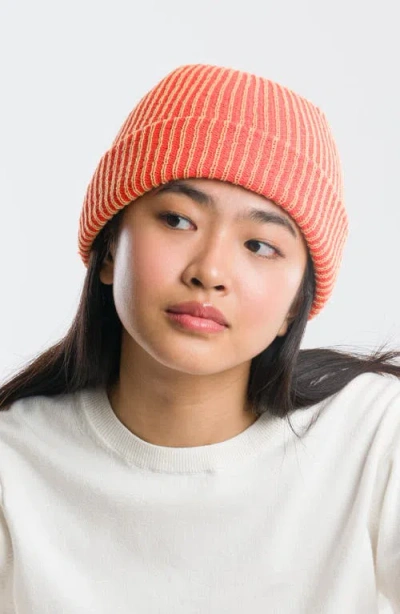 Verloop Rib Beanie In Orange