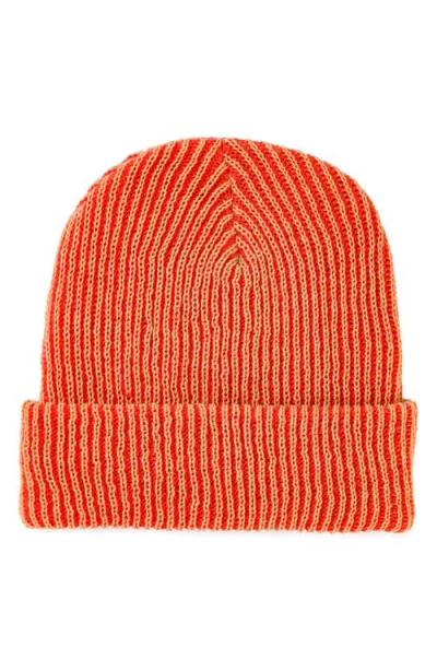 Verloop Rib Beanie In Orange