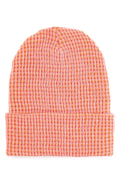 Verloop Simple Grid Beanie In Pink