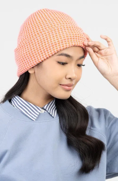 Verloop Simple Grid Beanie In Pink