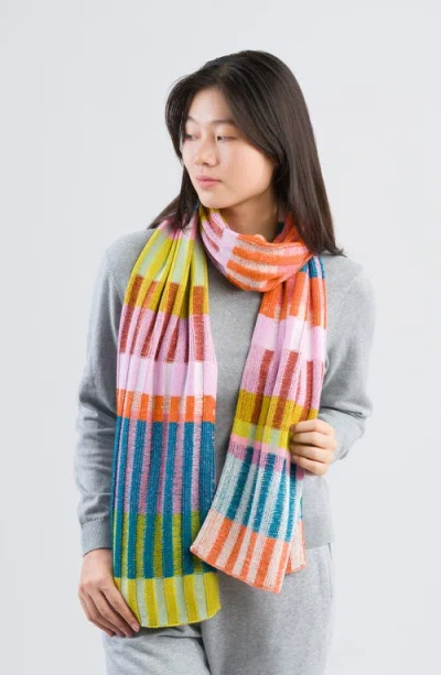 Verloop Mosaic Stripe Scarf In Multi