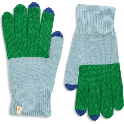 Verloop Colorblock Touchscreen Gloves In Green