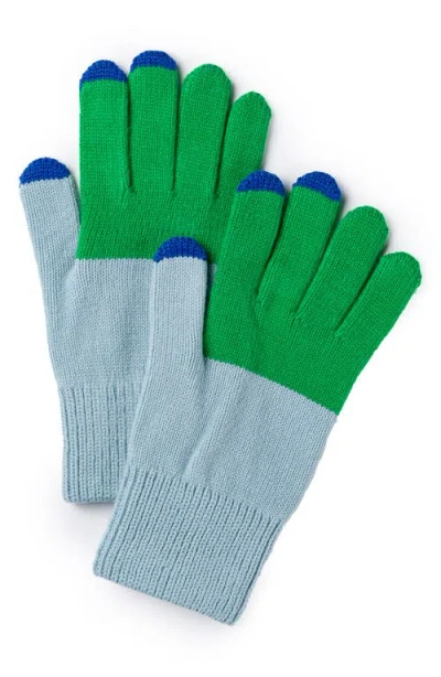 Verloop Colorblock Touchscreen Gloves In Green