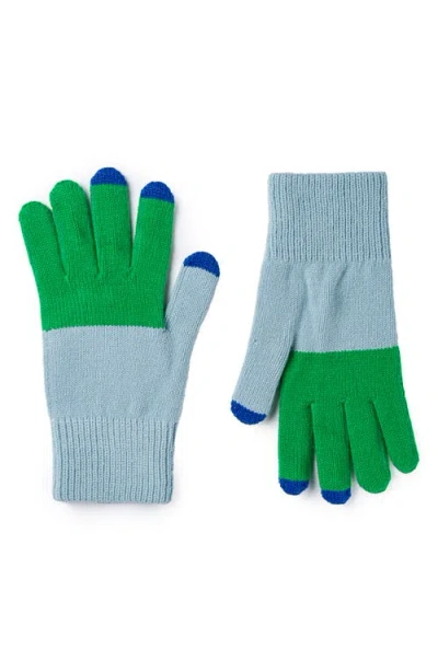Verloop Colorblock Touchscreen Gloves In Green