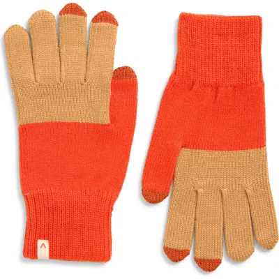Verloop Colorblock Touchscreen Gloves In Orange