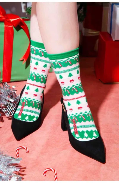 Doiy Xmas Jumper Crew Socks In Multi