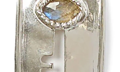 Chan Luu Lock & Key Charm Bracelet In Silver