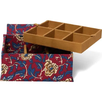 Chan Luu Floral Jewelry Box With Removable Tray In Red