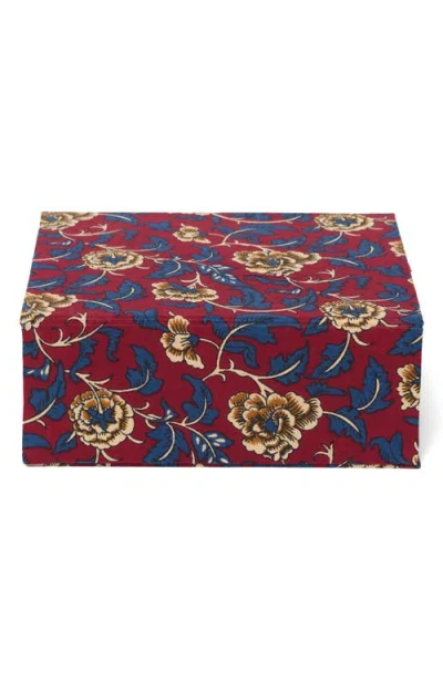 Chan Luu Floral Jewelry Box With Removable Tray In Red