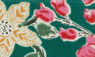 Chan Luu Floral Jewelry Box With Removable Tray In Green