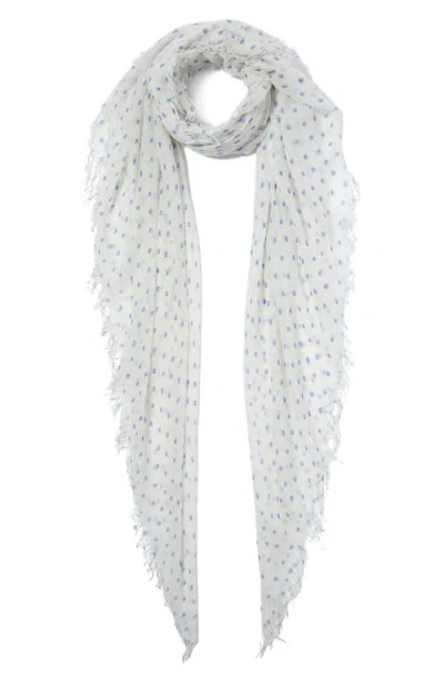 Chan Luu Fringe Cashmere & Silk Scarf In White