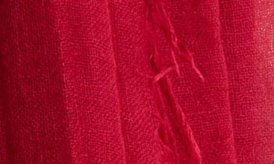 Chan Luu Fringe Cashmere & Silk Scarf In Red