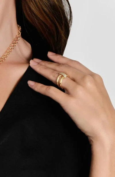 Anabel Aram Jewelry Enchanted Forest Double Stack Ring In Gold