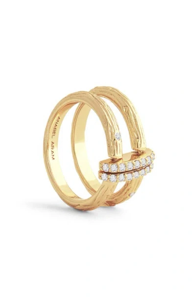 Anabel Aram Jewelry Enchanted Forest Double Stack Ring In Gold