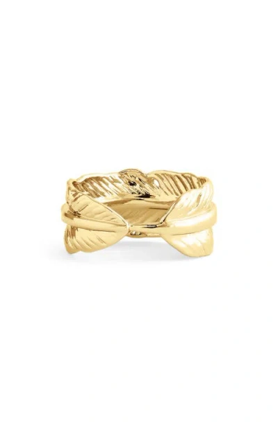 Anabel Aram Jewelry Feather Ring In Gold