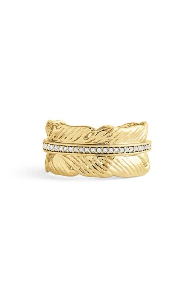Anabel Aram Jewelry Feather Ring In Gold