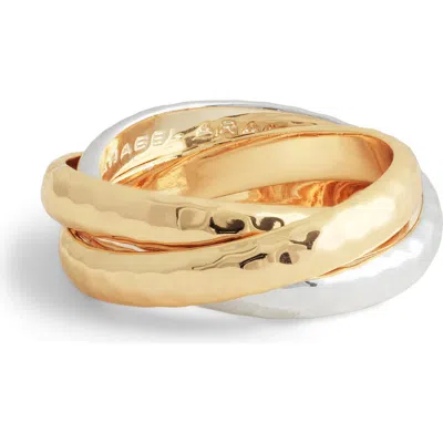 Anabel Aram Jewelry Farrier Triple Band Ring In Gold
