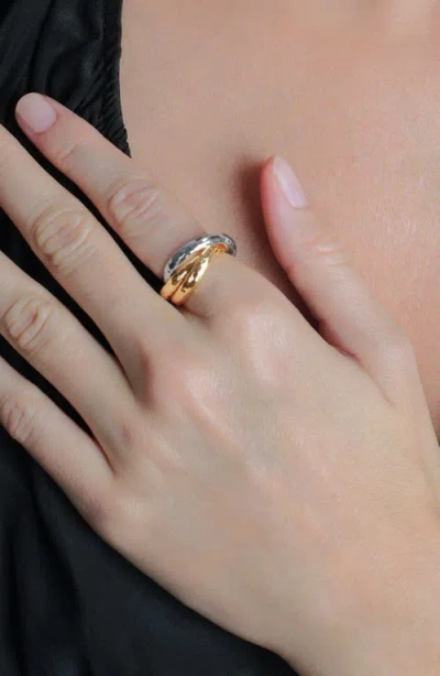 Anabel Aram Jewelry Farrier Triple Band Ring In Gold