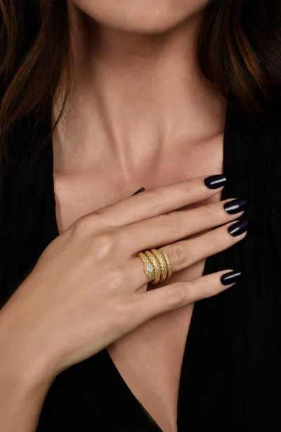 Anabel Aram Jewelry Serpent Wrap Ring In Gold