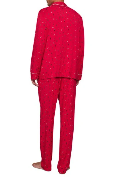 Eberjey William Print Stretch Tencel® Modal Long Pajamas In Animal Print