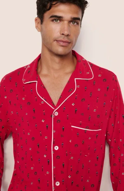 Eberjey William Print Stretch Tencel® Modal Long Pajamas In Animal Print