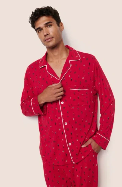 Eberjey William Print Stretch Tencel® Modal Long Pajamas In Animal Print