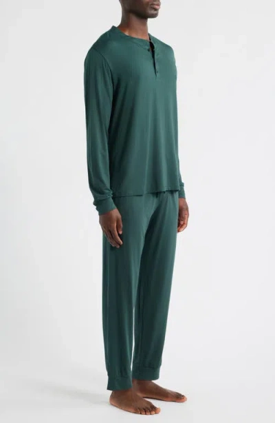 Eberjey Henry Stretch Tencel® Modal Long Pajamas In Green