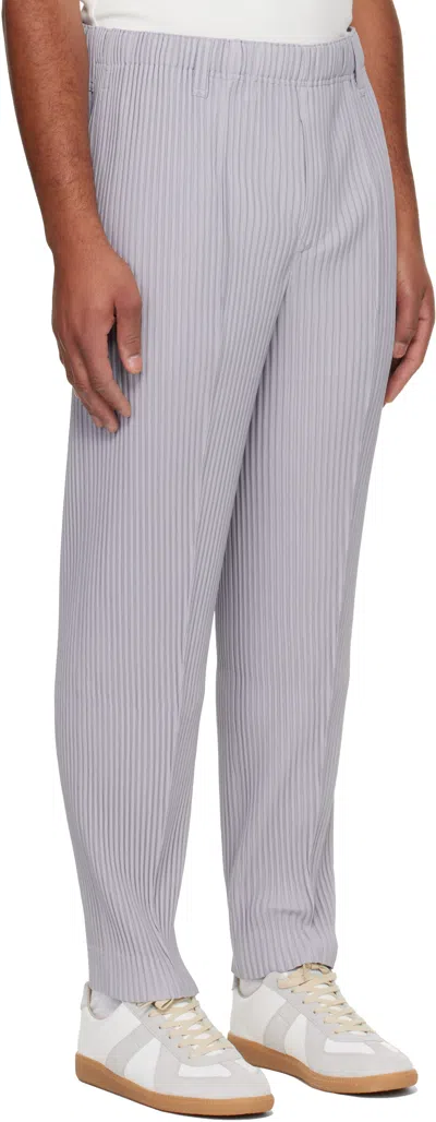 Issey Miyake Purple Compleat Trousers In Blue