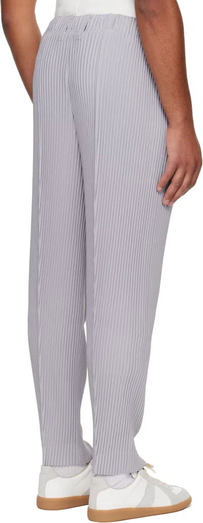 Issey Miyake Purple Compleat Trousers In Blue