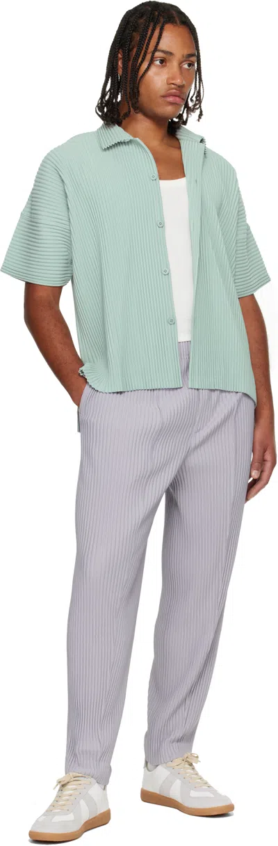 Issey Miyake Purple Compleat Trousers In Blue