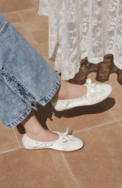 Vivaia Round-toe Satin Sneakerina In Gold