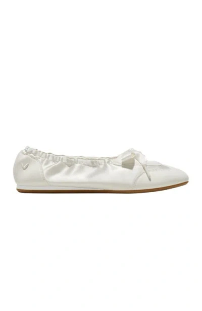 Vivaia Round-toe Satin Sneakerina In Gold